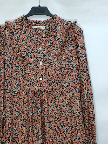 KOTIDIANO. Vestido midi flores T.m