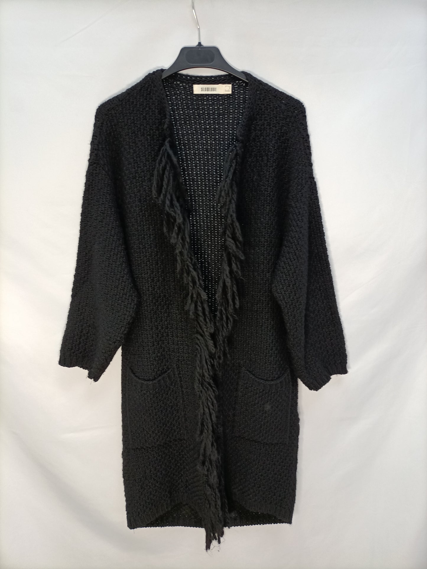SLOWLOVE. Cárdigan punto negro  T.xs