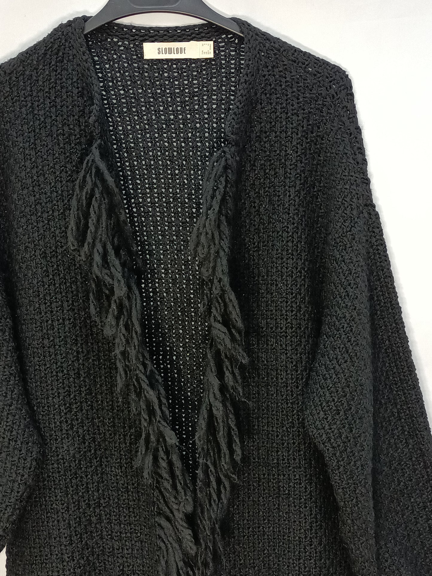 SLOWLOVE. Cárdigan punto negro  T.xs