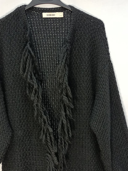 SLOWLOVE. Cárdigan punto negro  T.xs