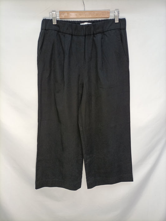 MANGO. Pantalón culotte negro T.m
