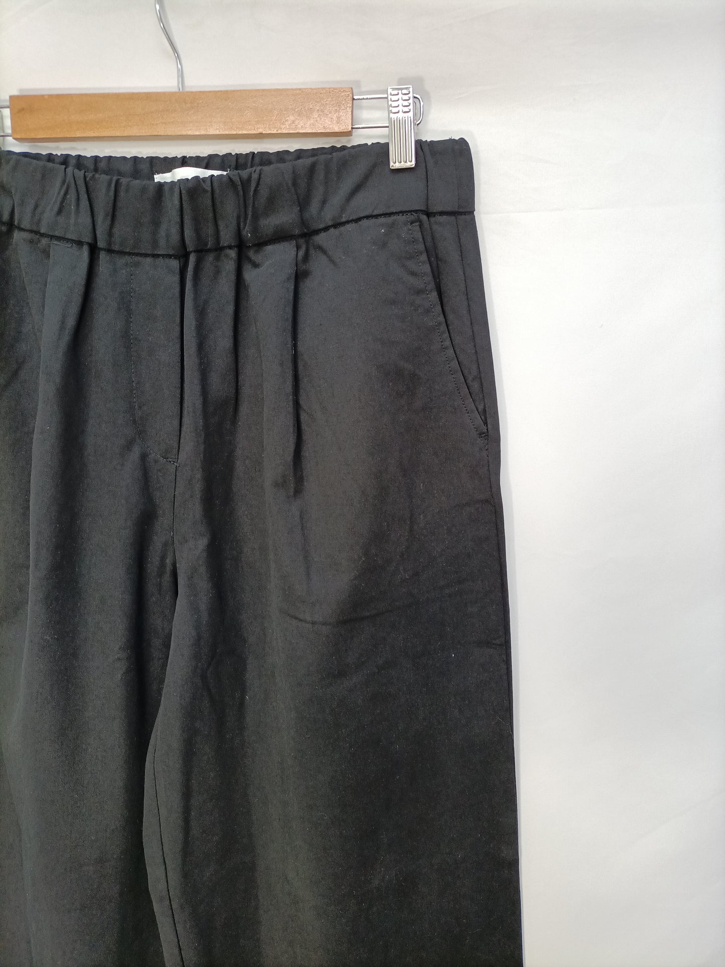 MANGO. Pantalón culotte negro T.m