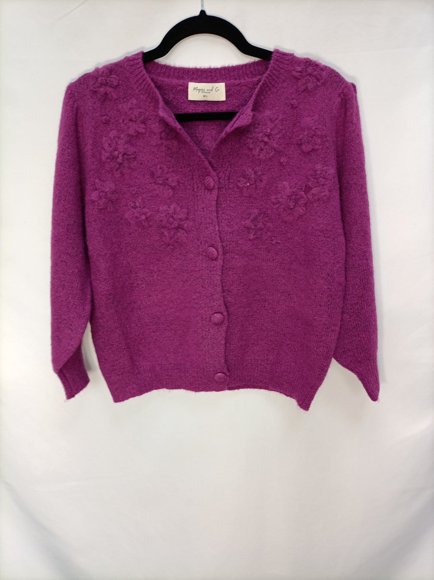 Paula.MAQUIS&CO. Jersey morado flores T.m/l