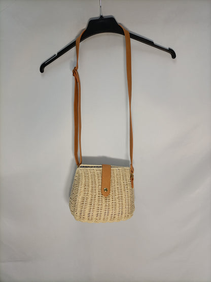 FOSCO. Bolso rafia beige