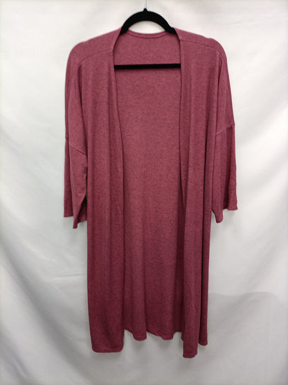 OTRAS. Cárdigan fluido rosa  T.u