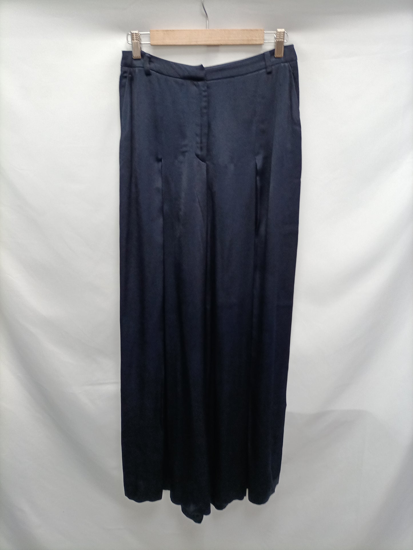 UTERQÜE. Pantalón palazzo azul T.s