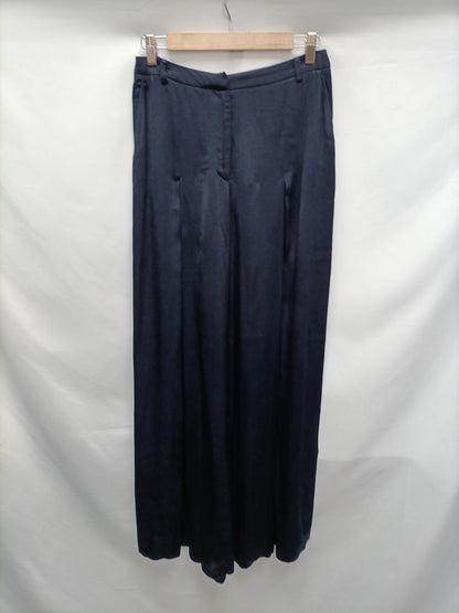 UTERQÜE. Pantalón palazzo azul T.s
