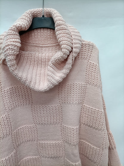 Paula.OTRAS. Jersey rosa cuadro T.u (s)