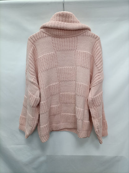 Paula.OTRAS. Jersey rosa cuadro T.u (s)