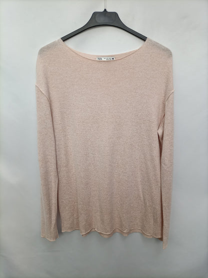 ZARA. Jersey finito rosa  T.s