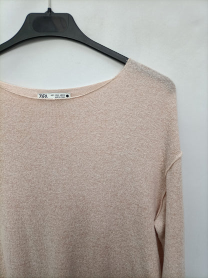 ZARA. Jersey finito rosa  T.s
