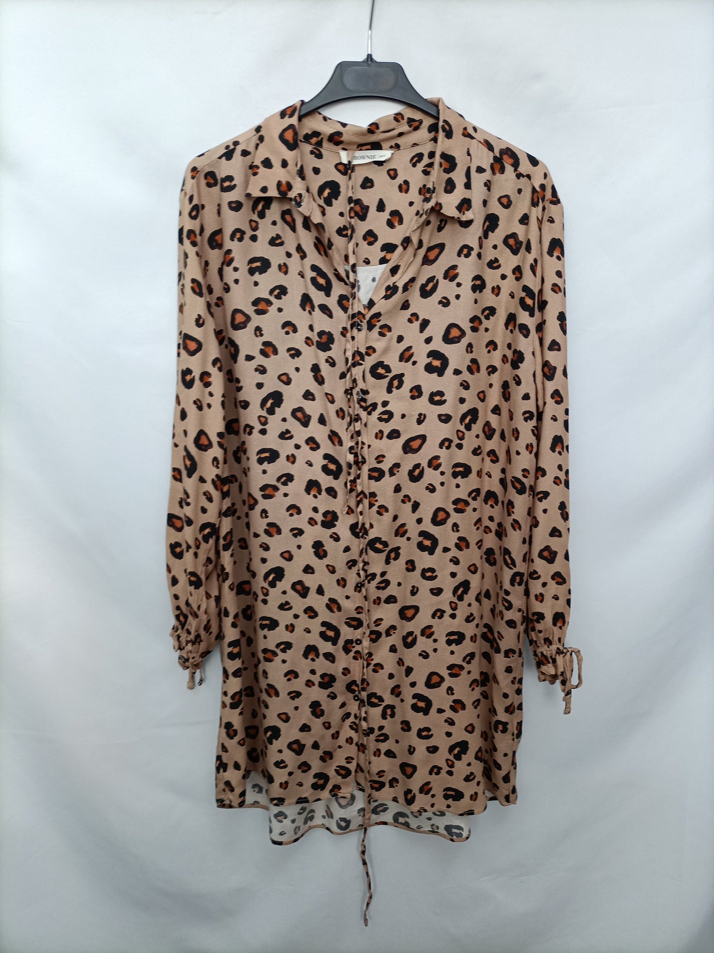 BROWNIE. Anima print shirt dress T.xs/s