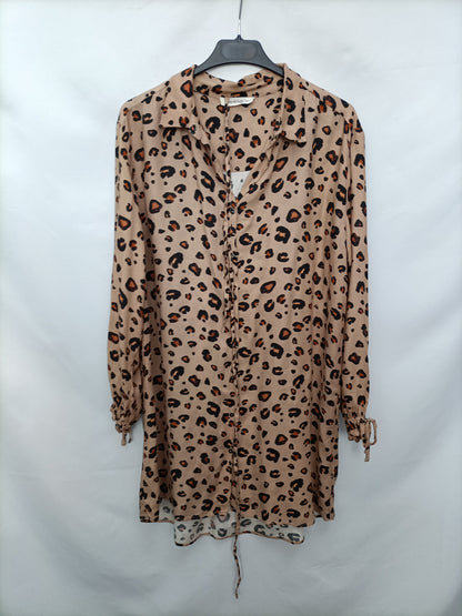 BROWNIE. Anima print shirt dress T.xs/s