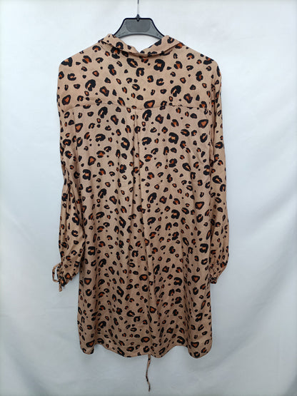BROWNIE. Anima print shirt dress T.xs/s