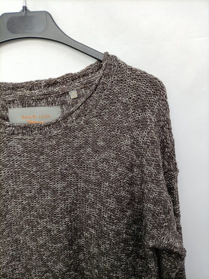 SUPERDRY. Jersey jaspeado gris y blanco T.m