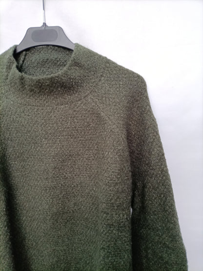 MANGO. Jersey verde jaspeado T.s