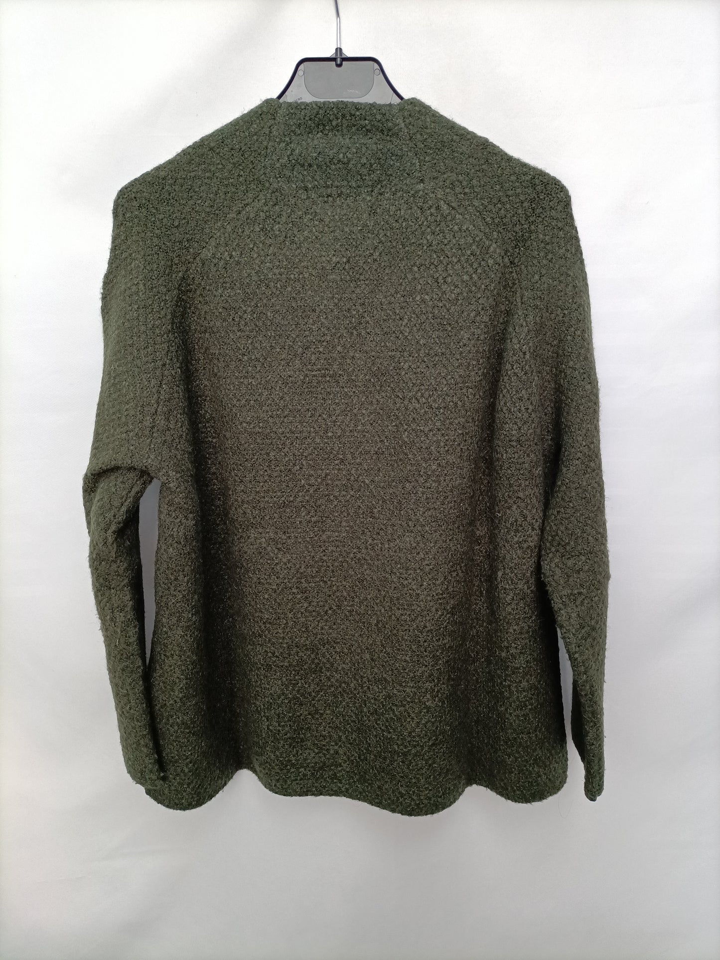 MANGO. Jersey verde jaspeado T.s