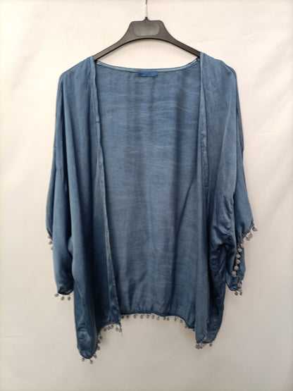 RENATTA&CO. Kimono azul borlas T.u