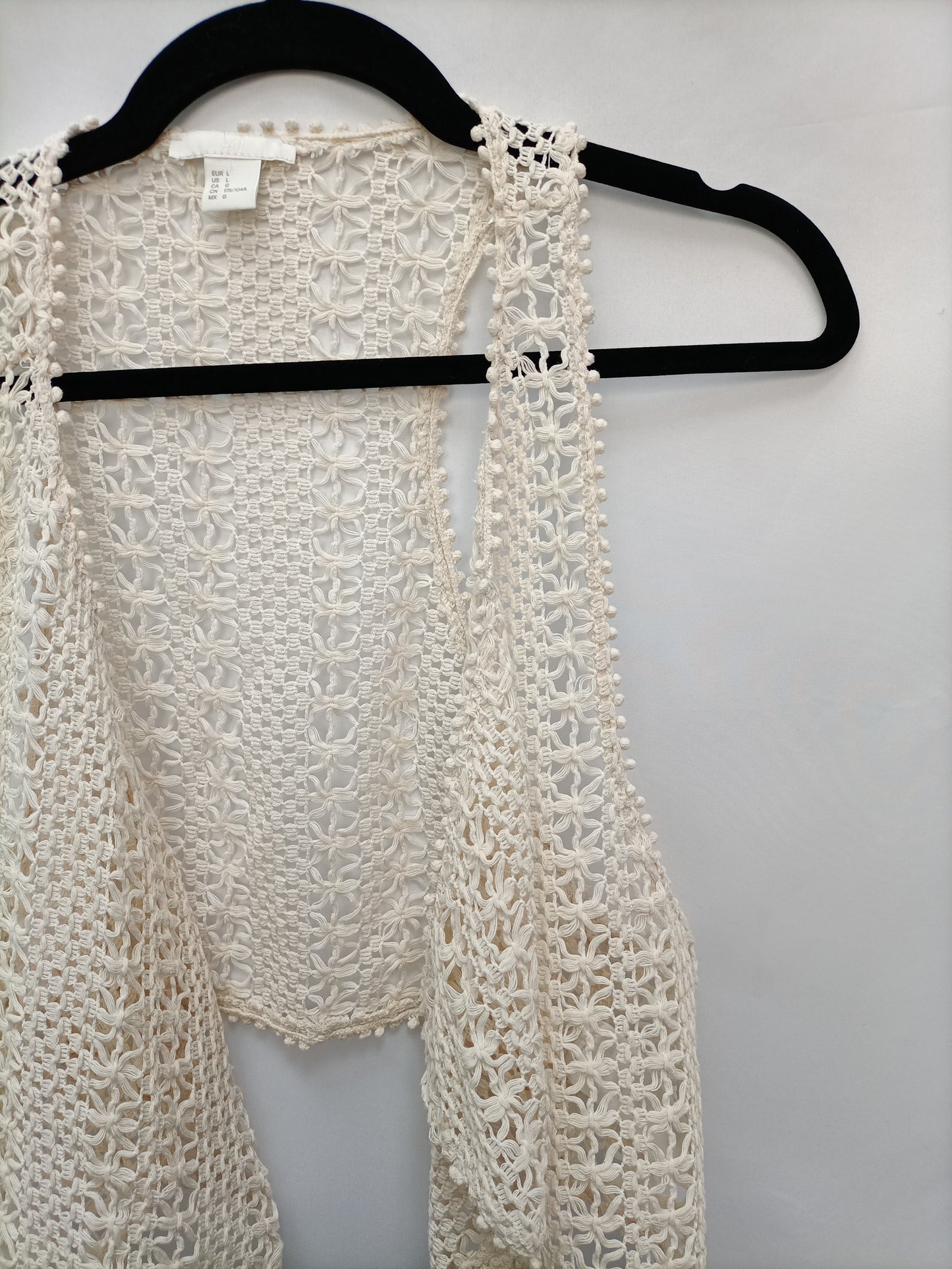 H&M. Chaleco croché  T.l