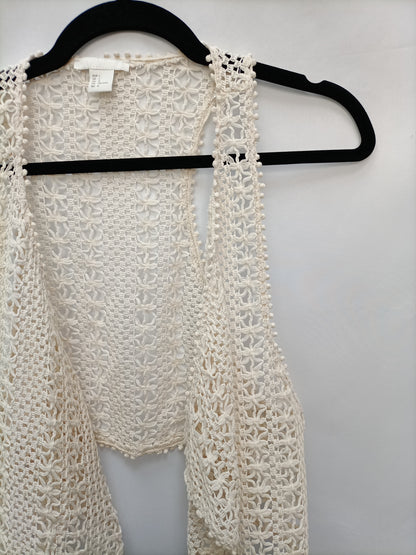H&M. Chaleco croché  T.l