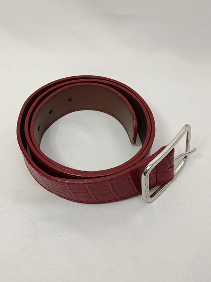 OTRAS. Cinturón burdeos serpiente. T.u