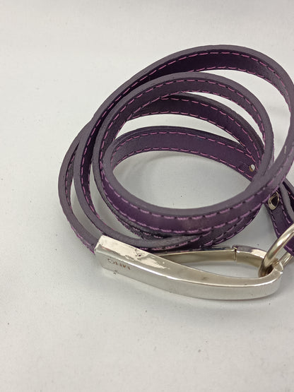 MANGO. Cinturón fino morado T.90