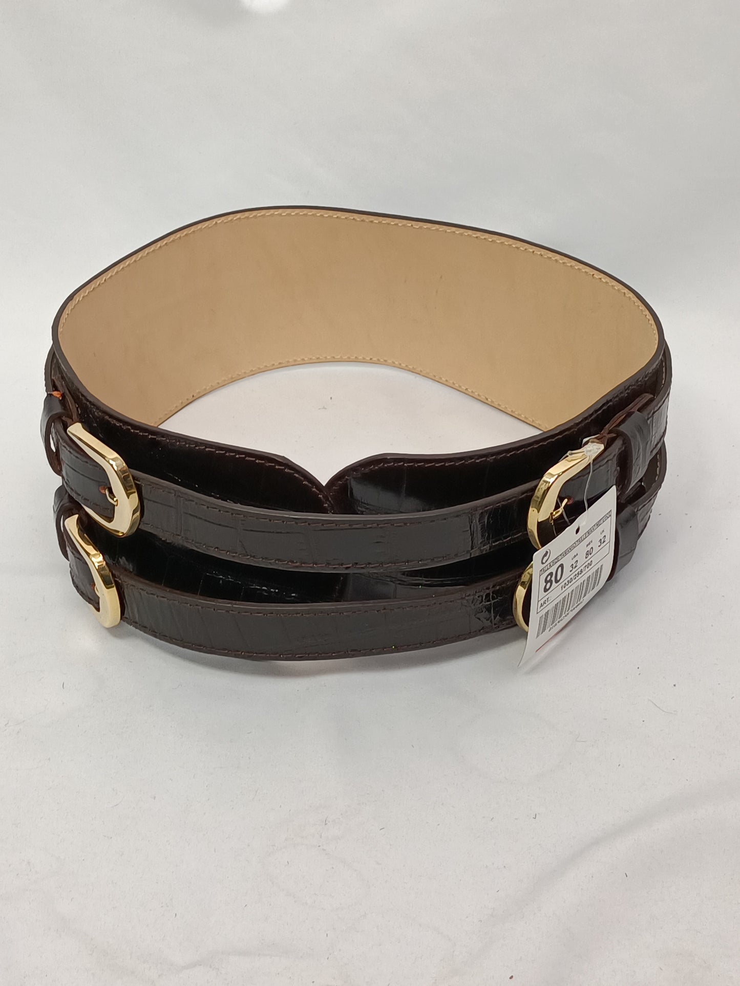 ZARA. Cinturón fajín marrón T.80