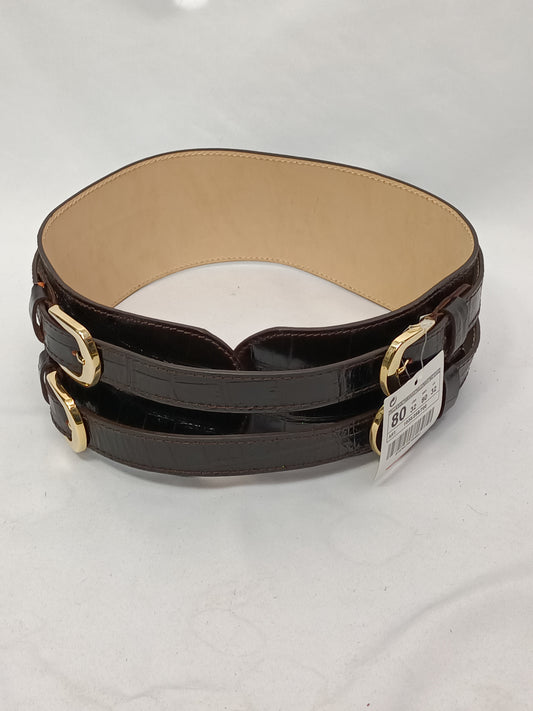 ZARA. Cinturón fajín marrón T.80