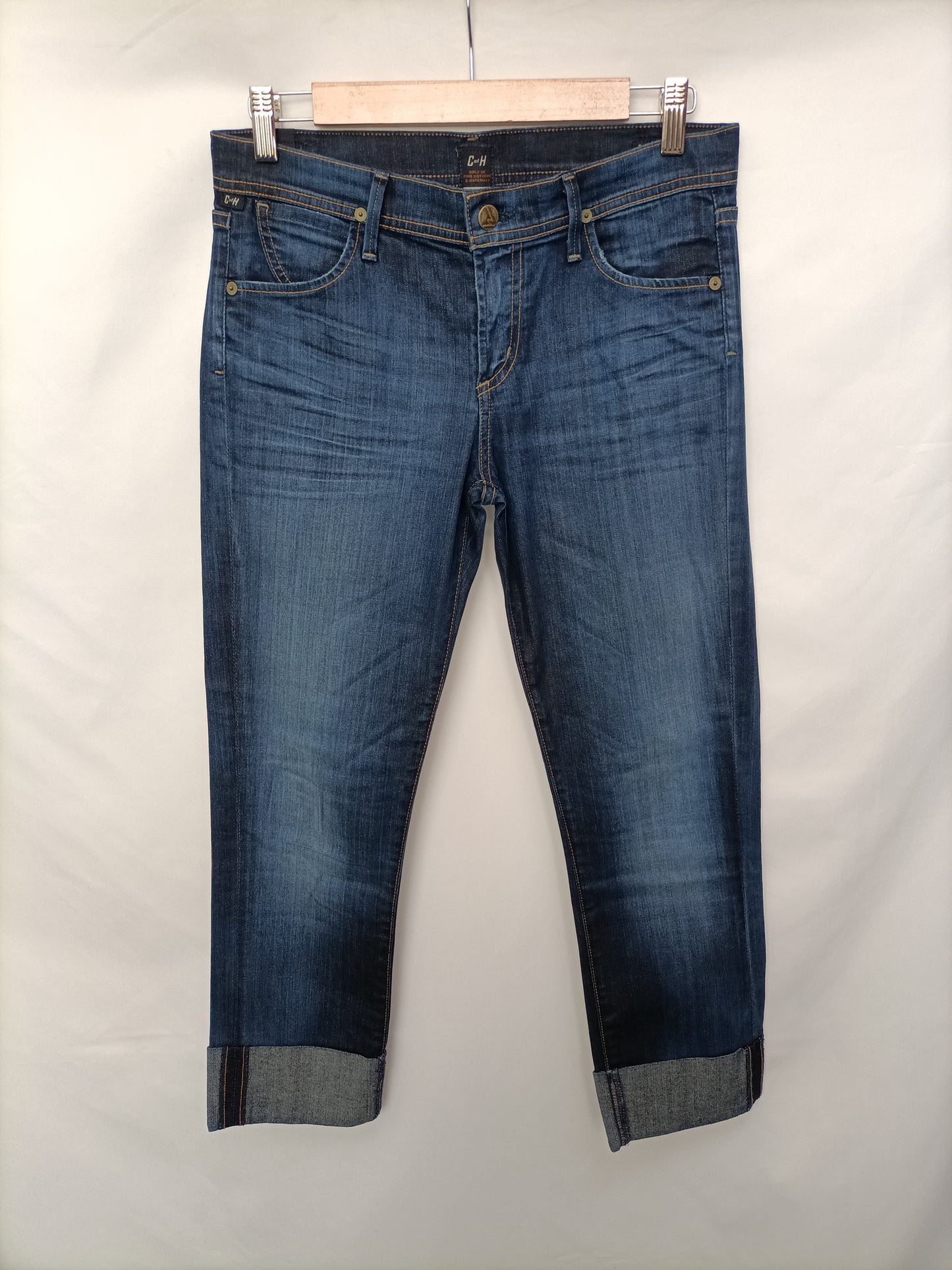 CINTIZENS. Distressed trousers with a hemline in size 40