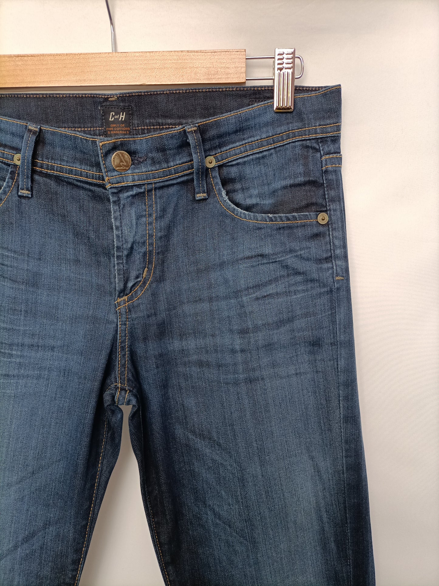 CINTIZENS. Distressed trousers with a hemline in size 40