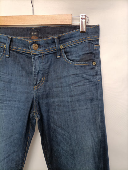 CINTIZENS. Distressed trousers with a hemline in size 40