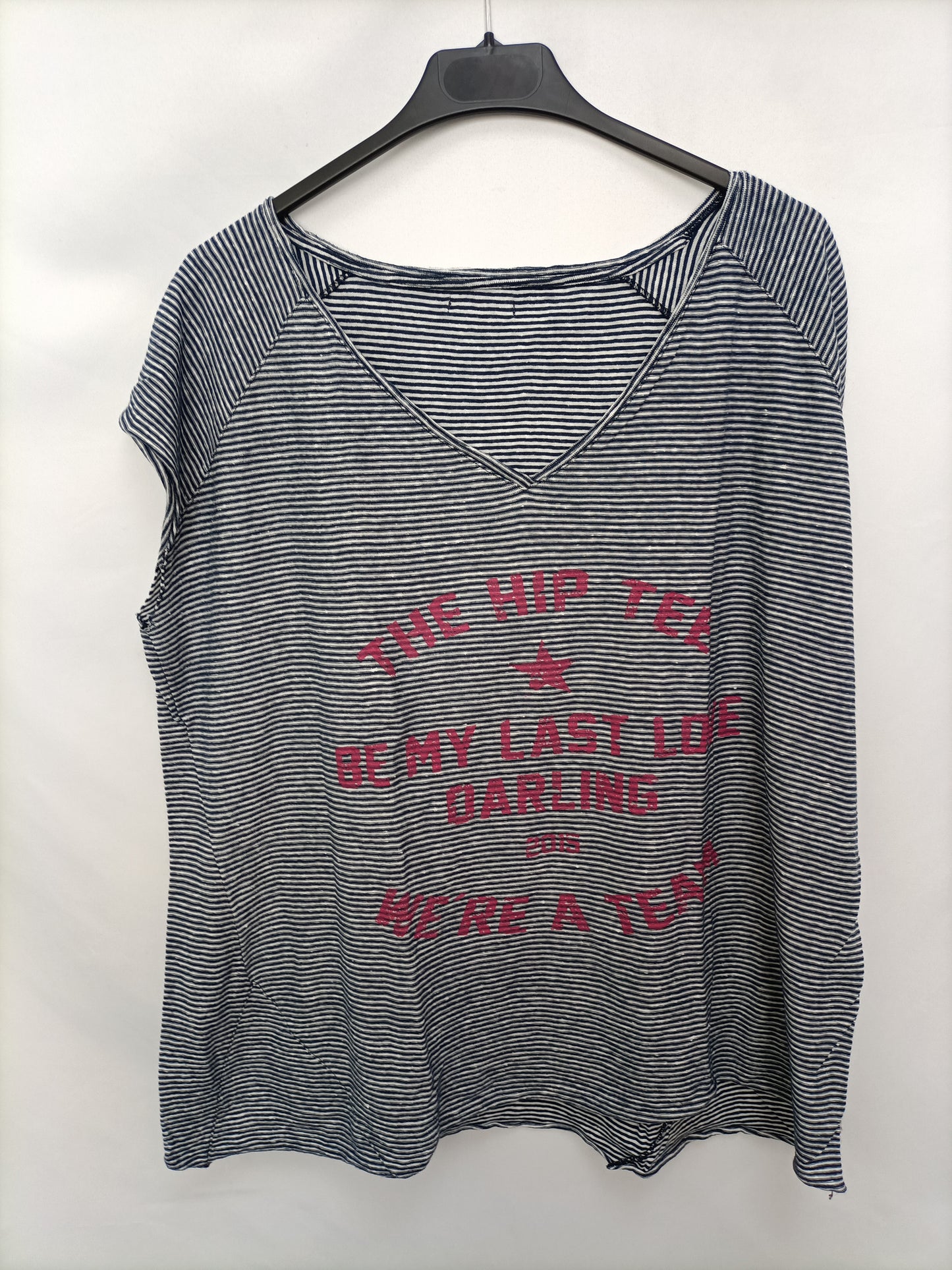 THE HIP TEE. Camiseta rayas y letras  T.u (m/l)