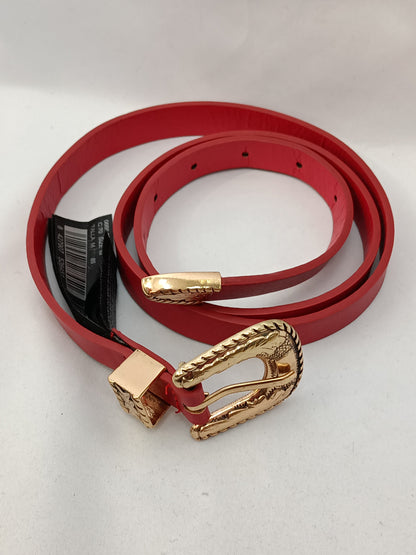 MANGO. Cinturón fino rojo T.85