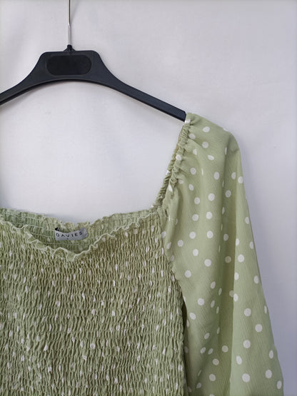 LOAVIES. Top verde nido de abeja T.s