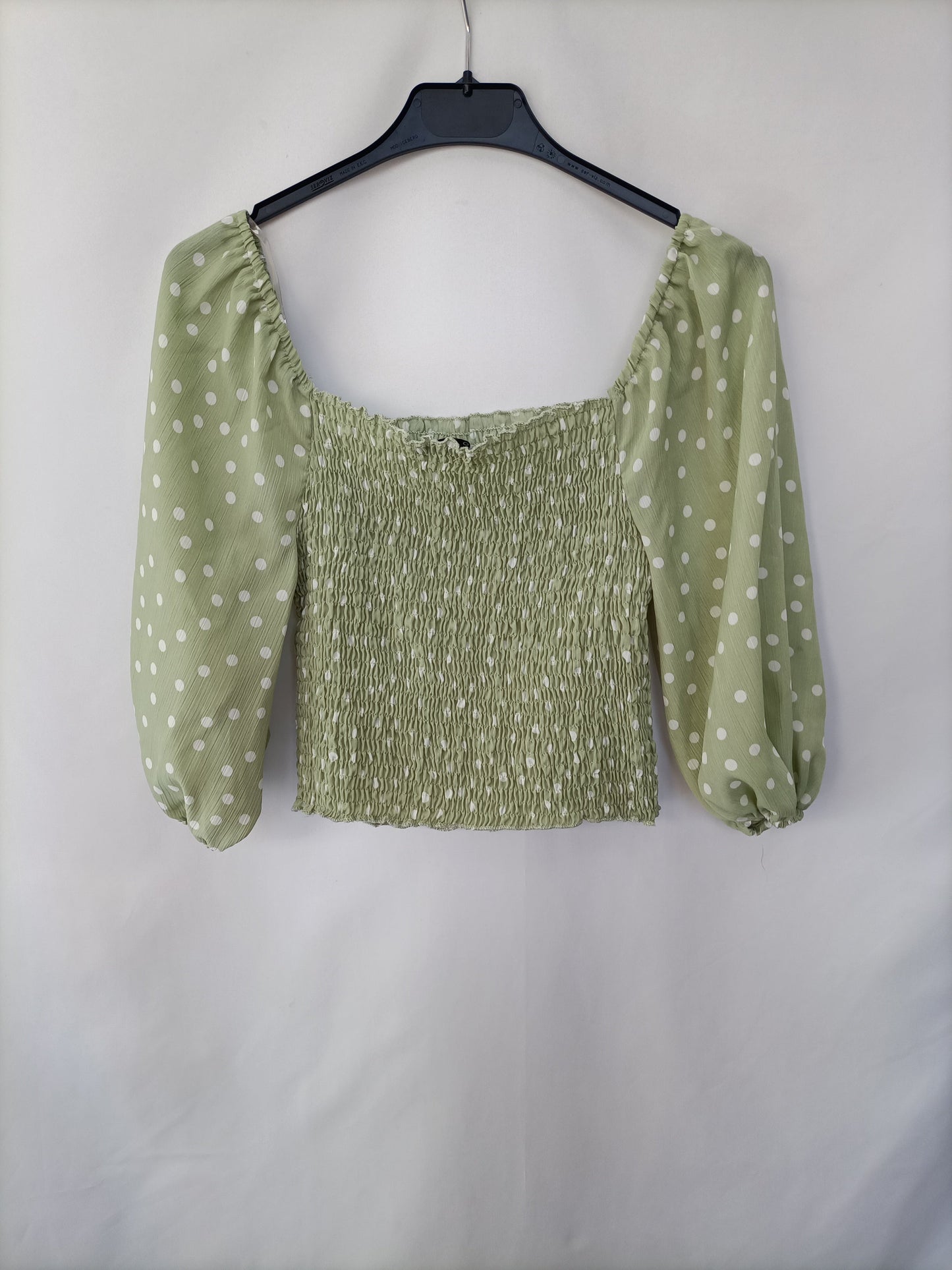 LOAVIES. Top verde nido de abeja T.s