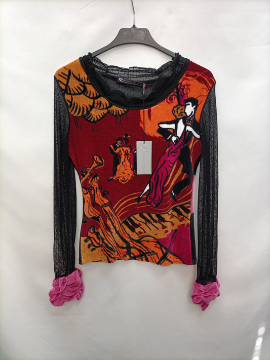 CONCHA CEBALLOS. Top Doble textura T.s