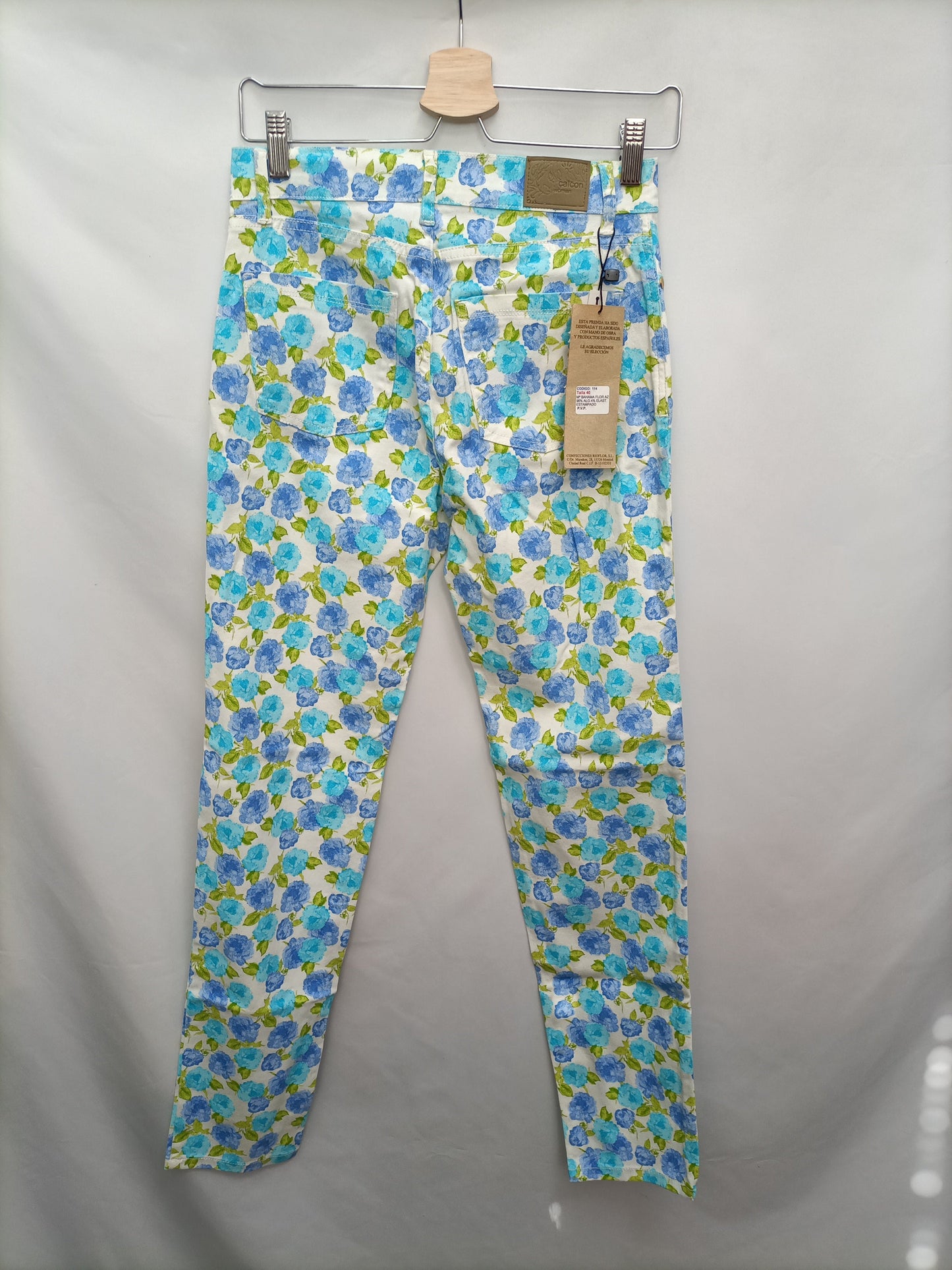 CALCON. Floral trousers size 40