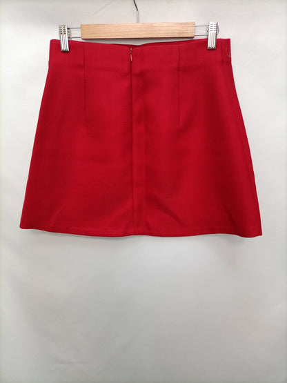 ZARA. Falda roja básica T.m