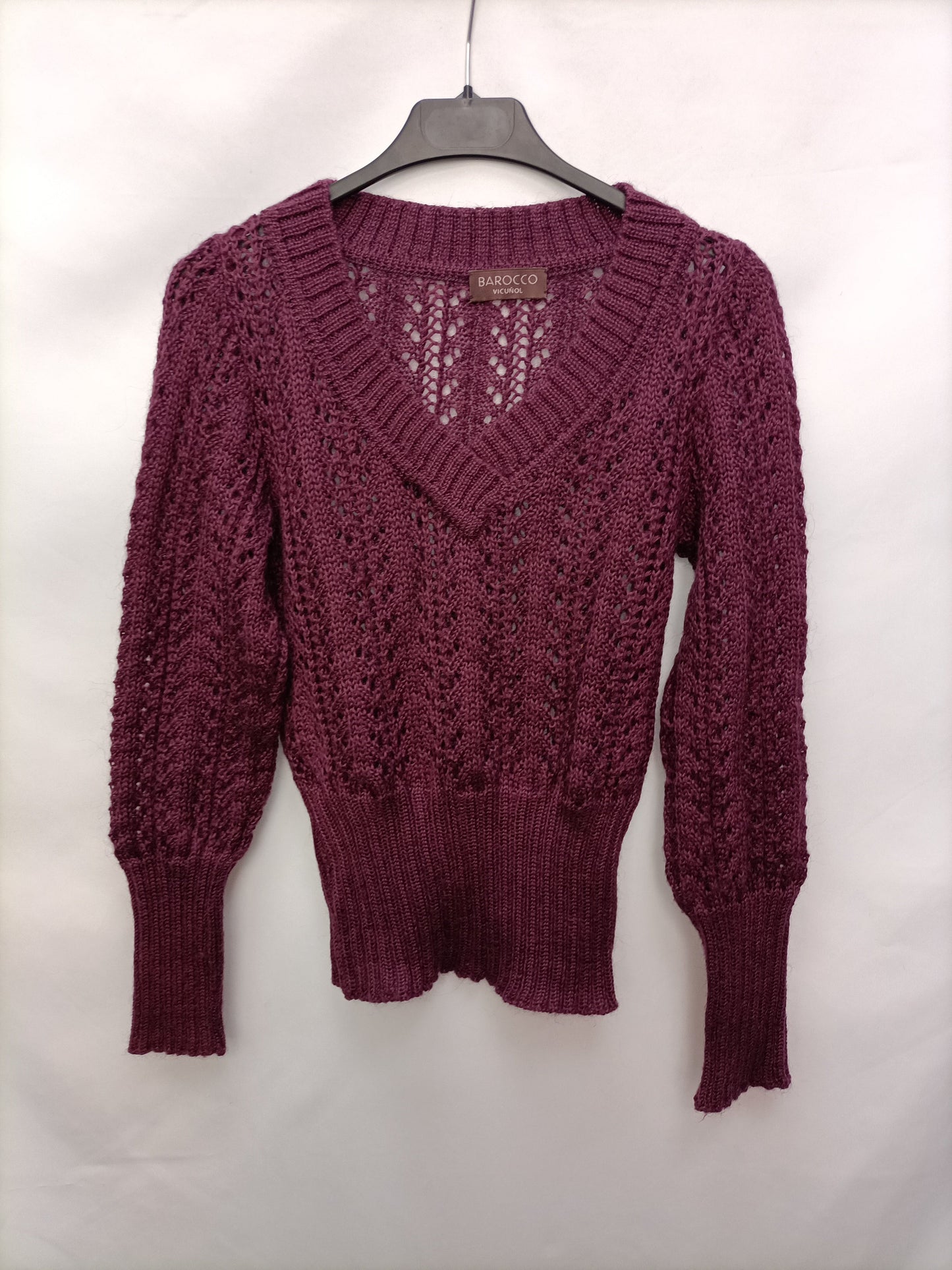 BAROCCO. Jersey burdeos troquelado T.u (s)