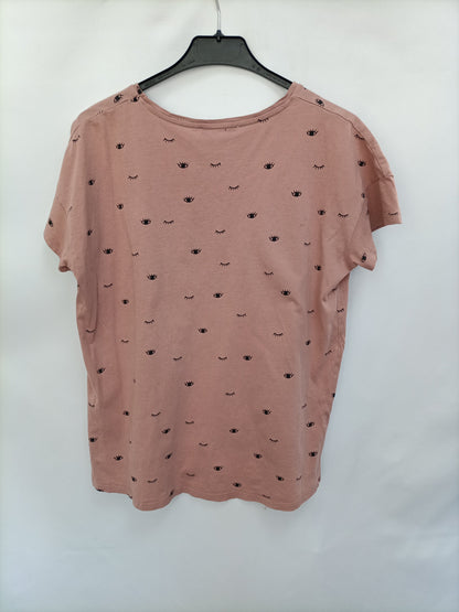 MANGO. Camiseta ojos T.m