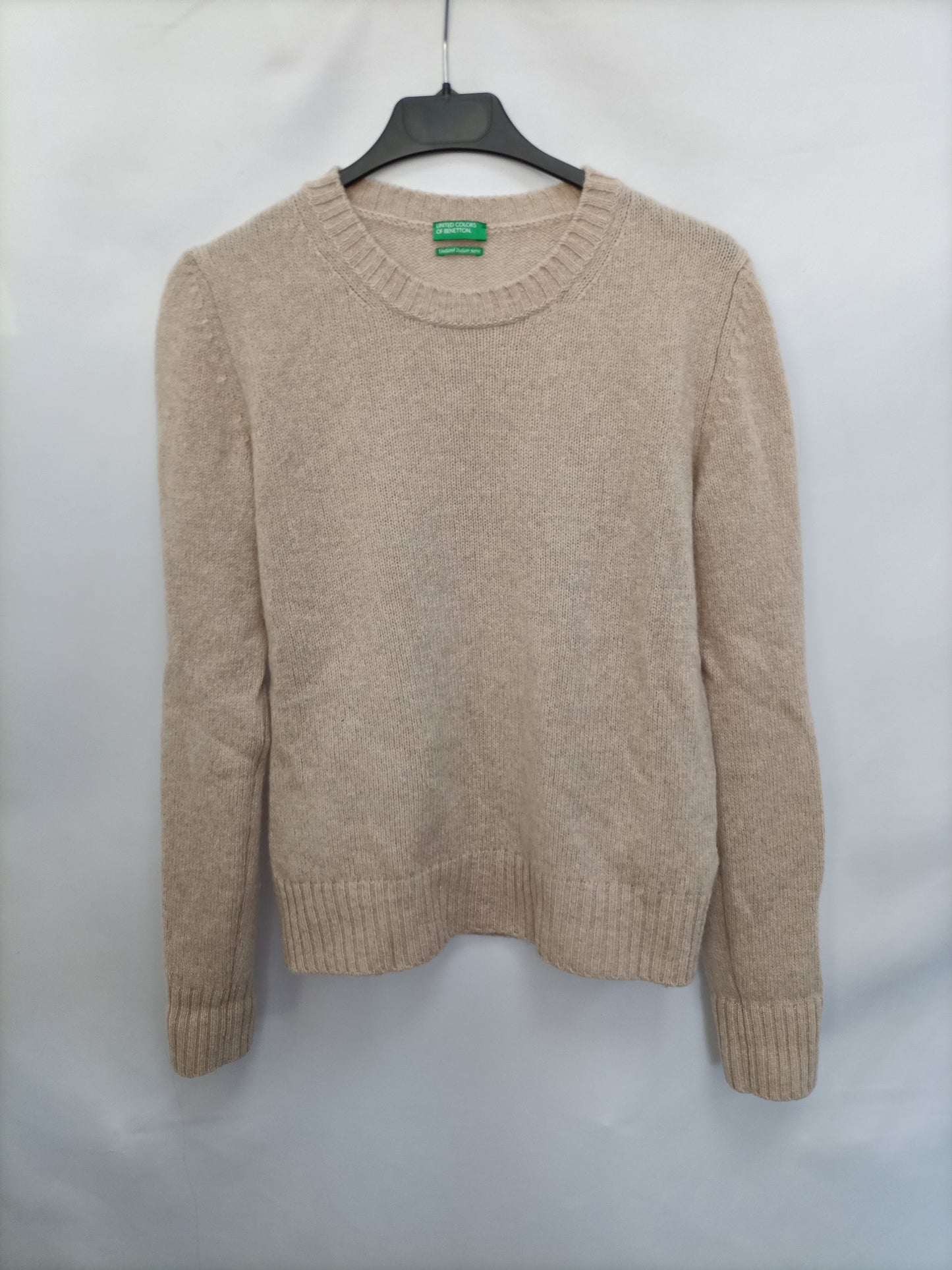 BENETTON. Jersey beige lana T.s