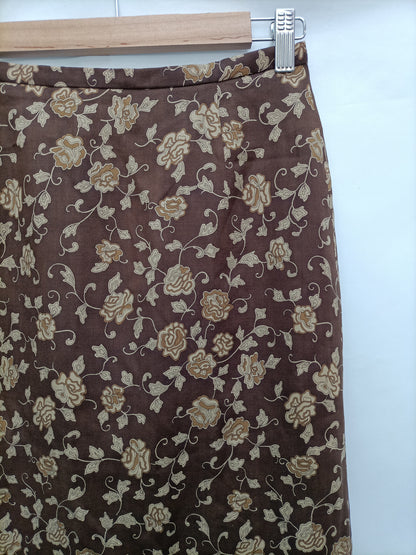 BURBERRY. Falda vintage flores T.40(34)