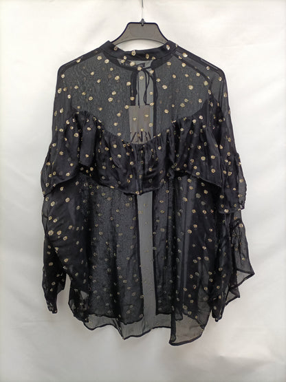 ZARA.Sobrecamisa lunares T.xs/s