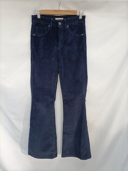 SALSA. Blue corduroy trousers size 37 (36)