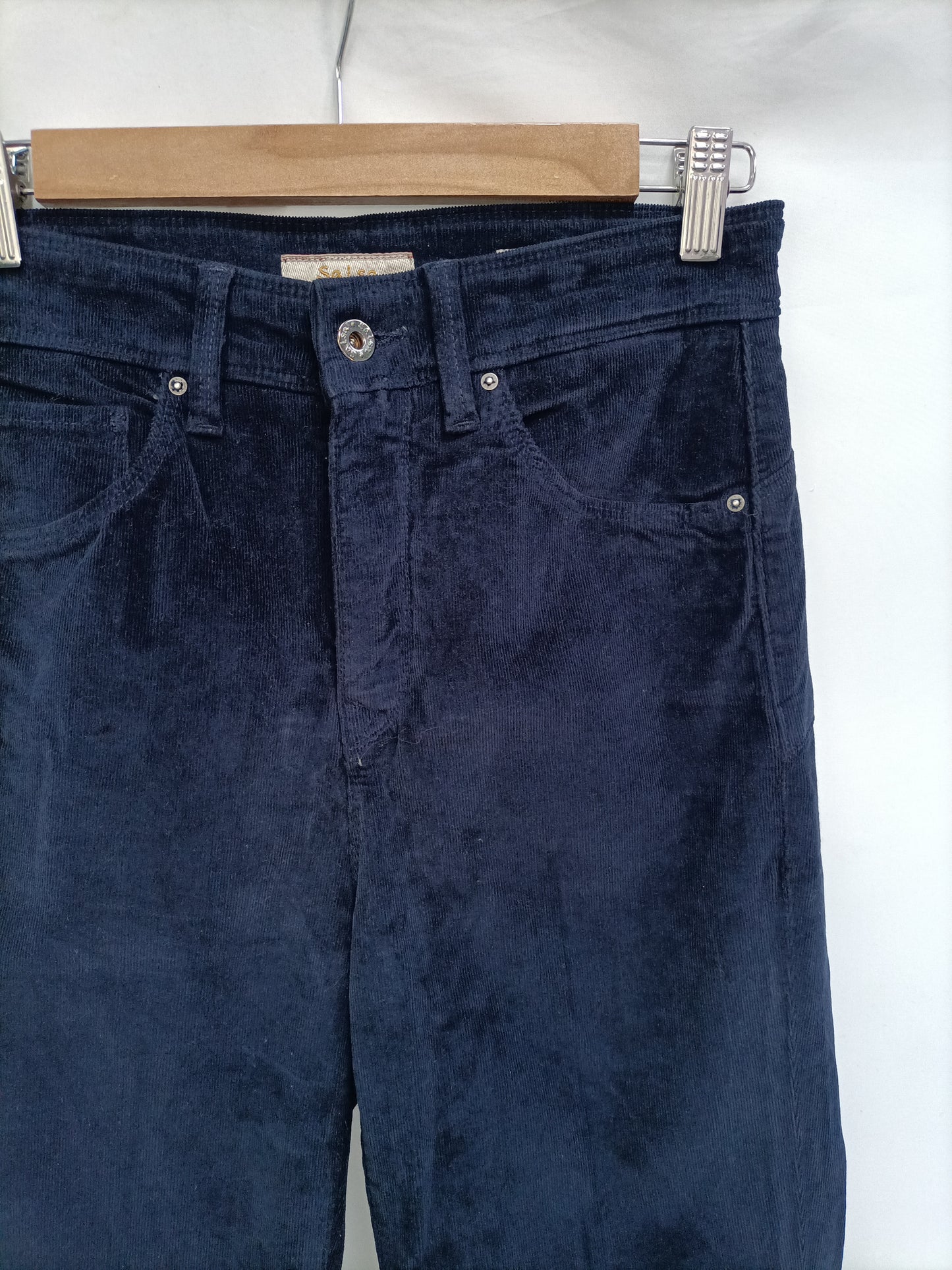 SALSA. Blue corduroy trousers size 37 (36)