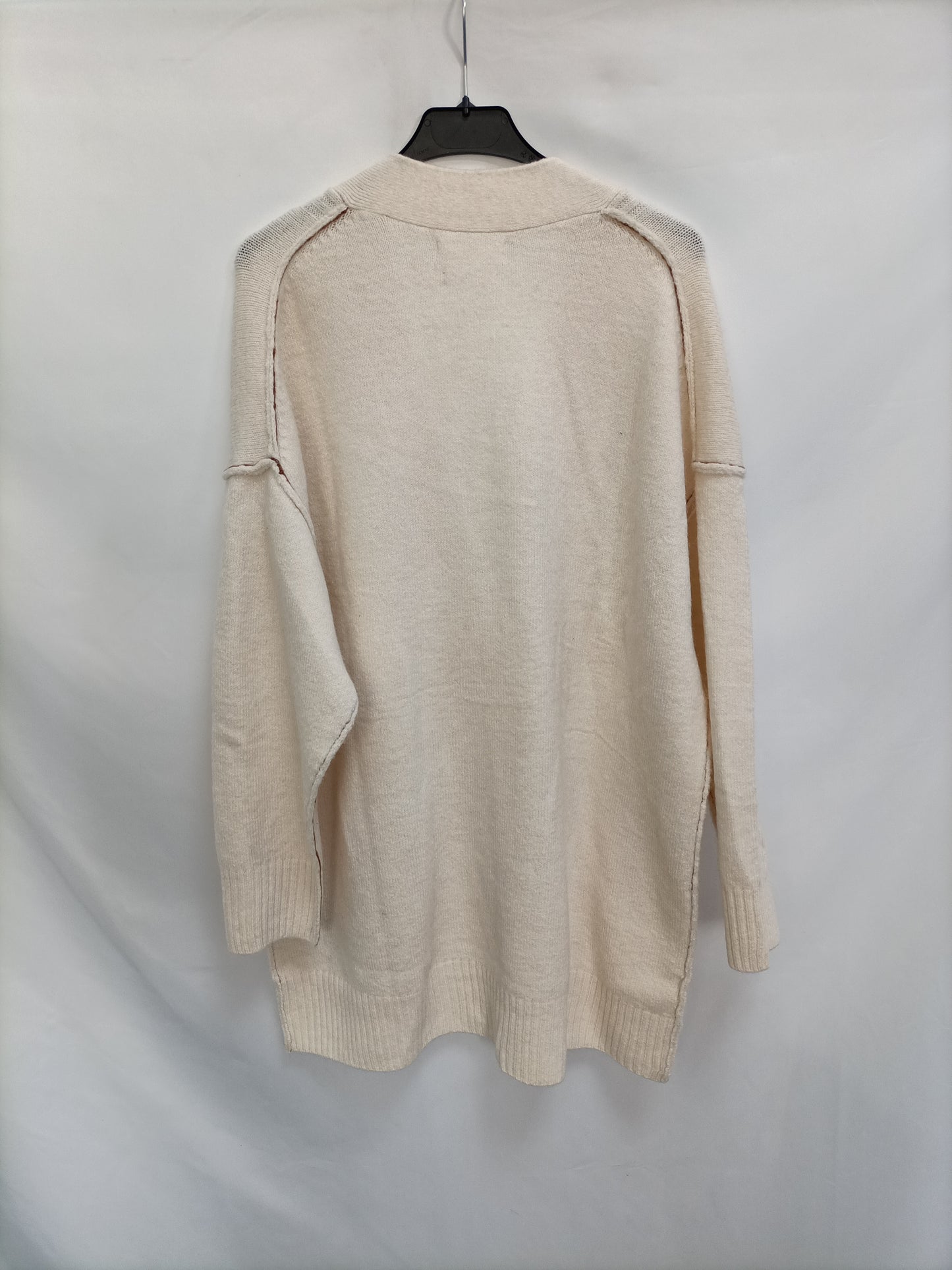 MANGO. Beige Ts knitted cardigan