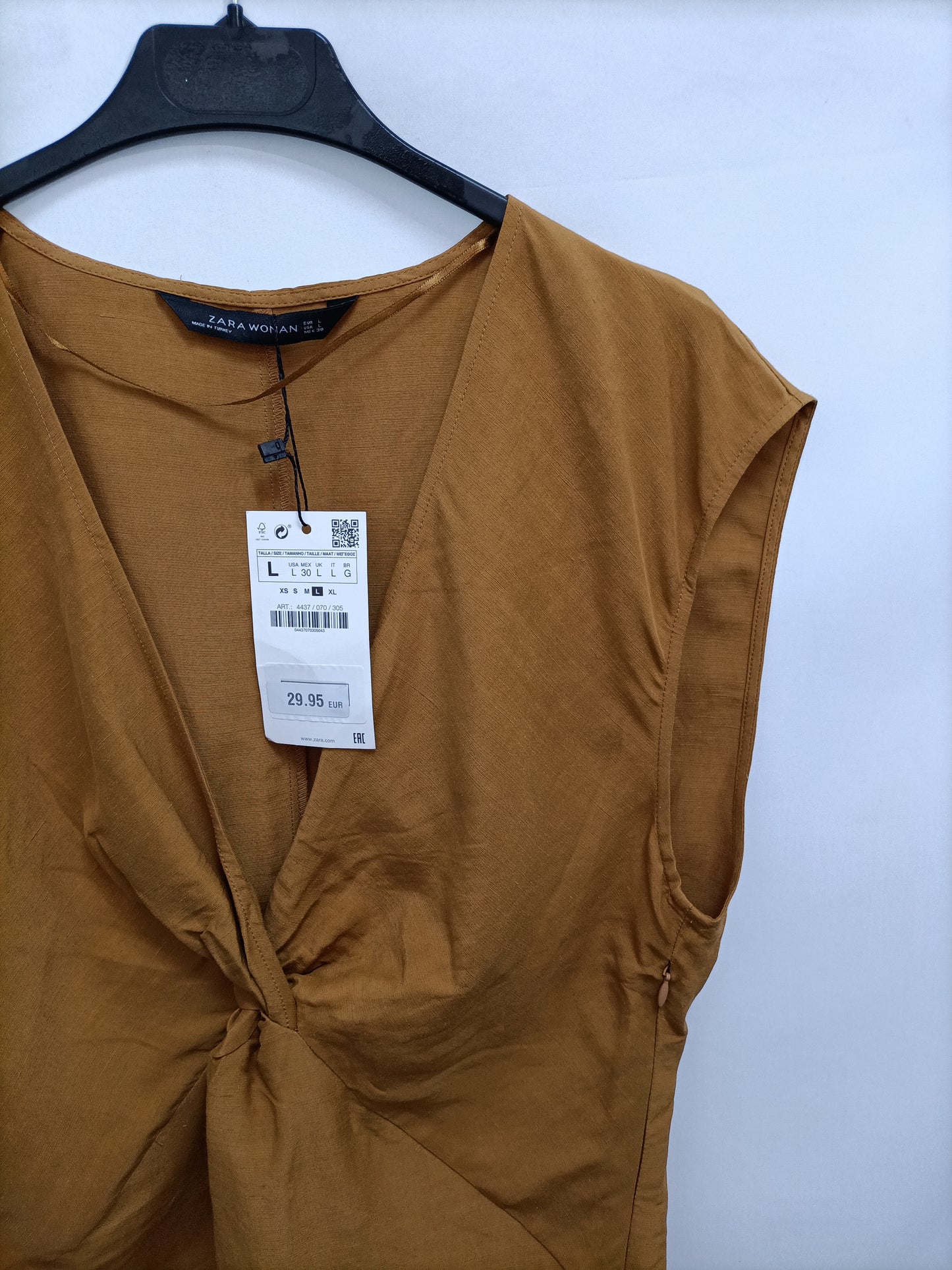ZARA. Mustard knot top Tl