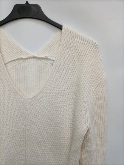 MANGO. Jersey canalé crudo T.s