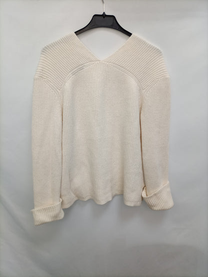 MANGO. Jersey canalé crudo T.s