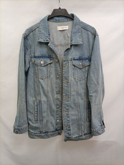 MANGO. Cazadora denim oversized T.m/l